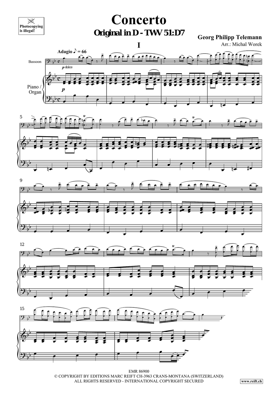 Concerto Concerto Bassoon Solo scores gallery preview page 4