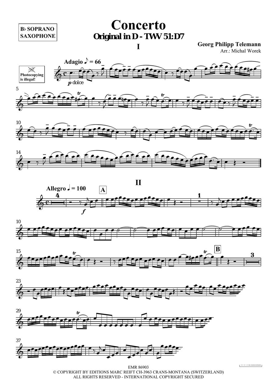 Concerto Concerto Soprano Saxophone scores gallery preview page 3