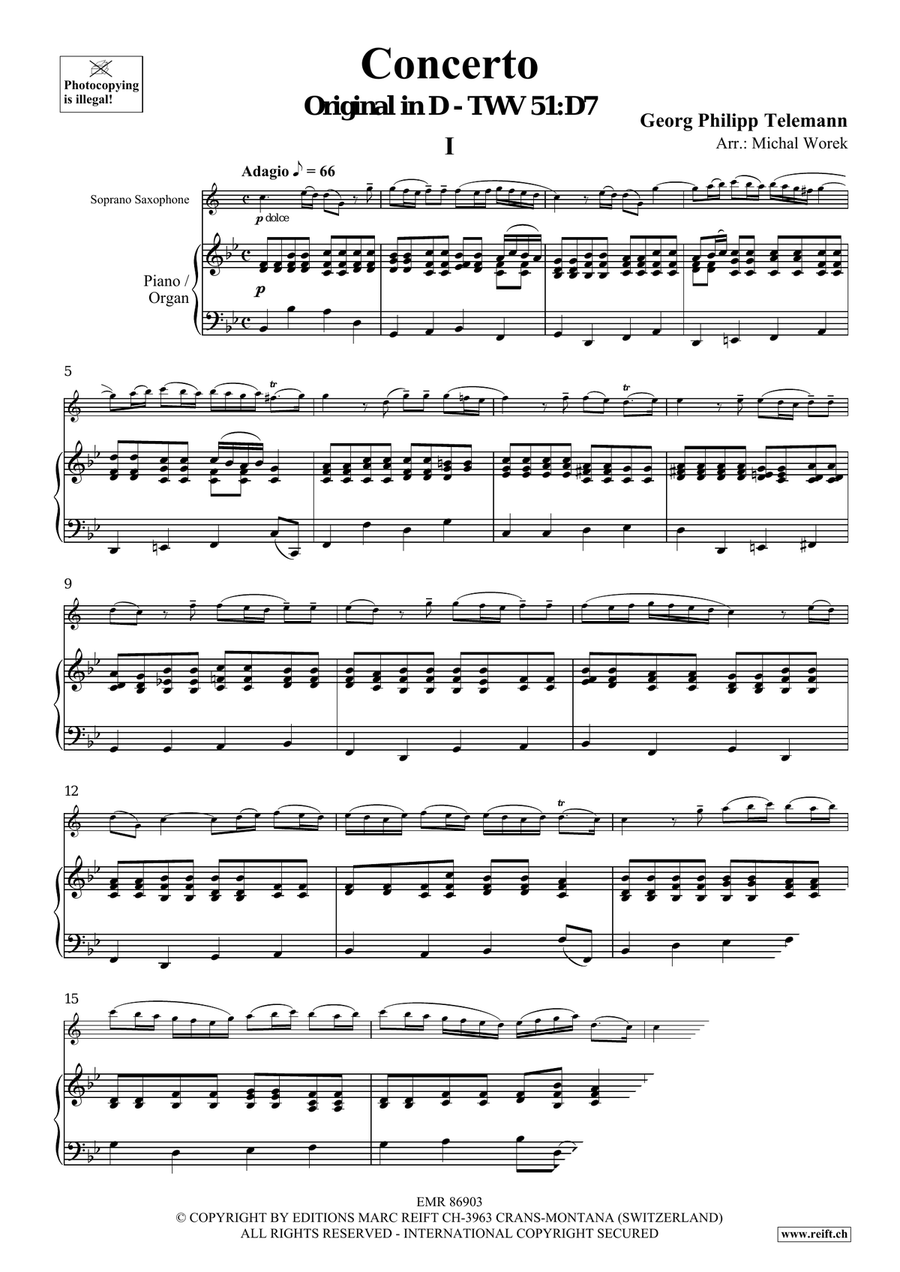 Concerto Concerto Soprano Saxophone scores gallery preview page 4