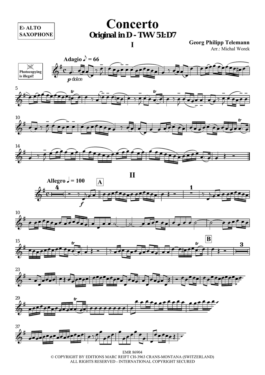 Concerto Concerto Alto Saxophone scores gallery preview page 3