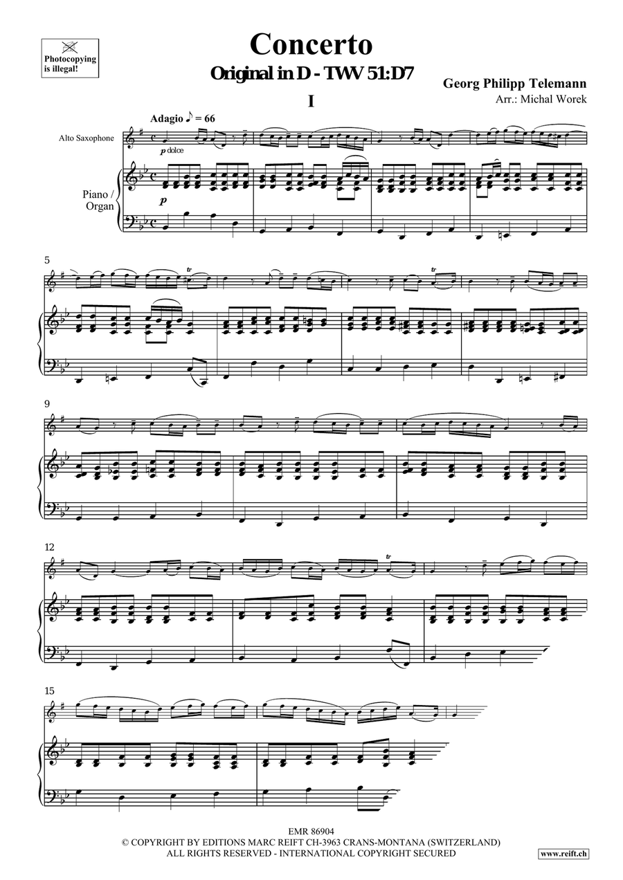 Concerto Concerto Alto Saxophone scores gallery preview page 4