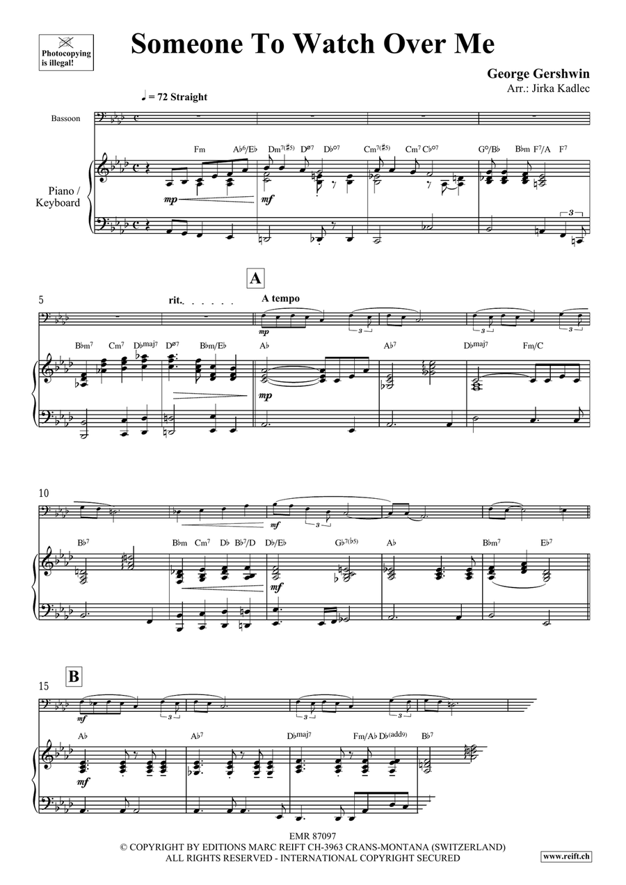 Someone To Watch Over Me Someone To Watch Over Me Bassoon Solo scores gallery preview page 3