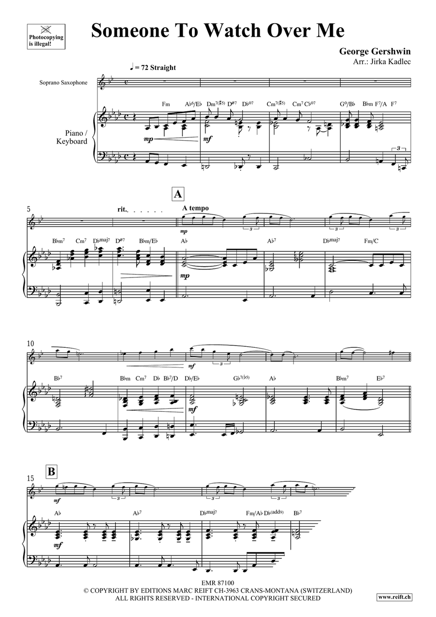 Someone To Watch Over Me Someone To Watch Over Me Soprano Saxophone scores gallery preview page 3