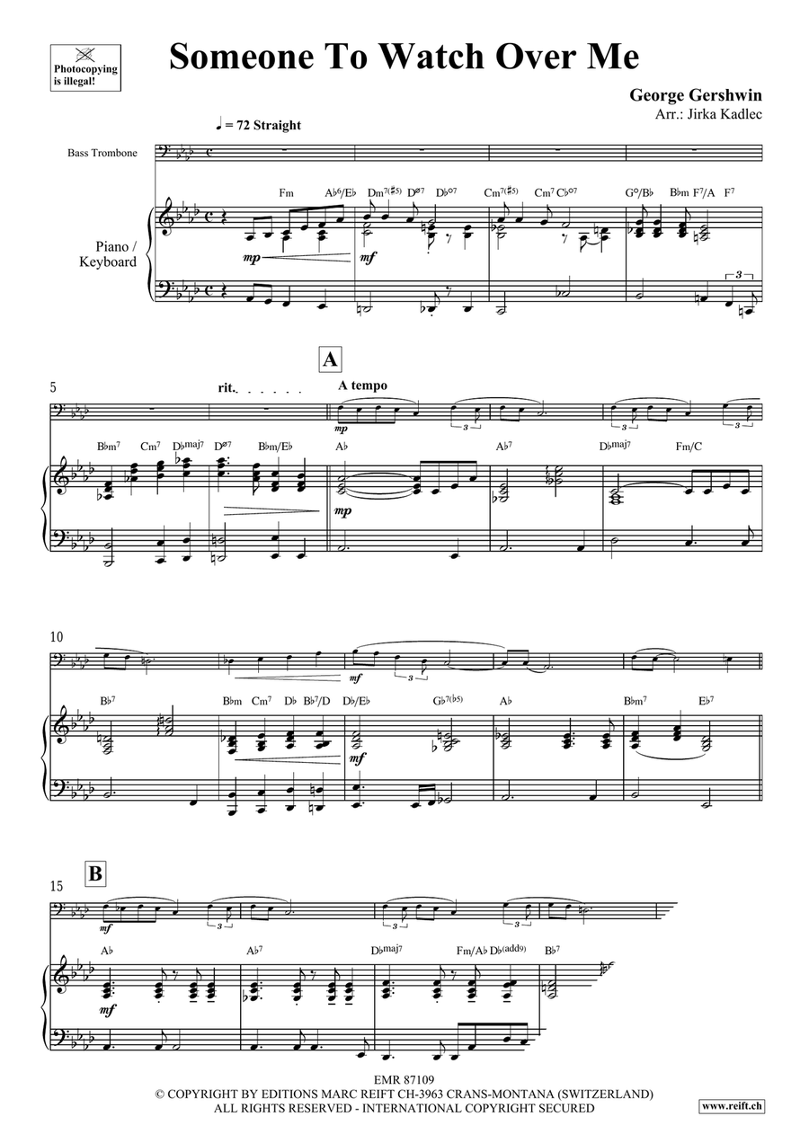Someone To Watch Over Me Someone To Watch Over Me Trombone scores gallery preview page 3