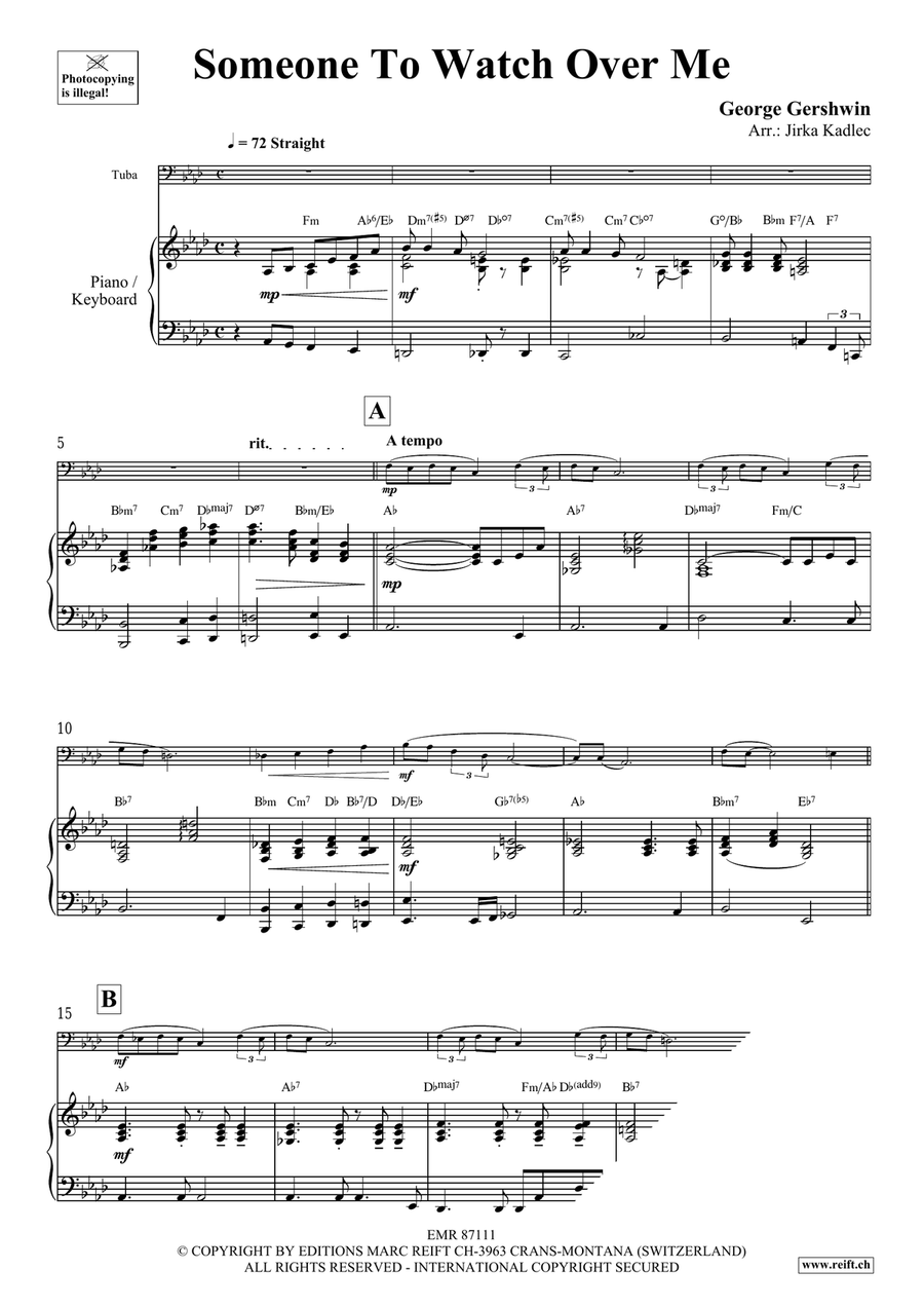 Someone To Watch Over Me Someone To Watch Over Me Tuba scores gallery preview page 3