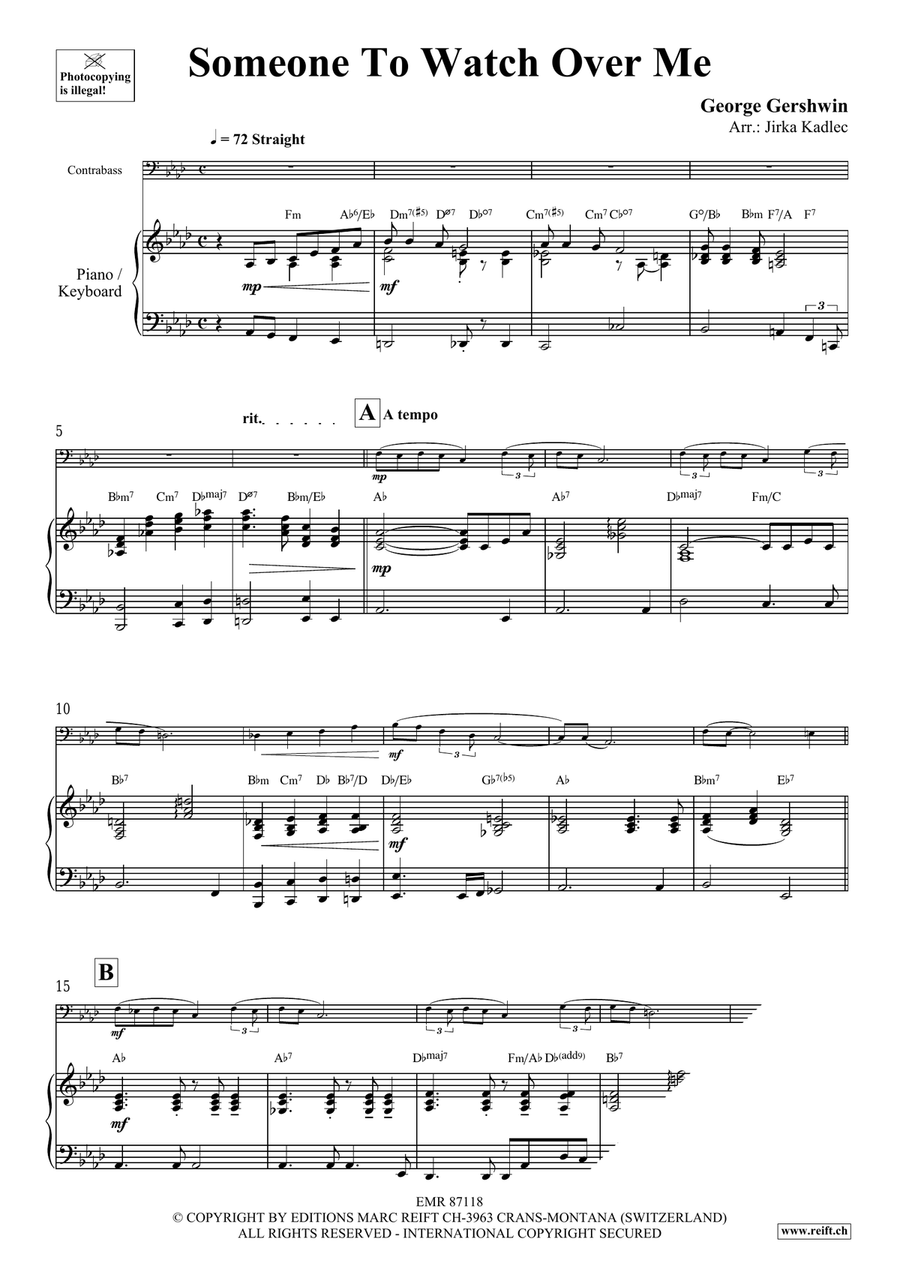 Someone To Watch Over Me Someone To Watch Over Me Double Bass scores gallery preview page 3