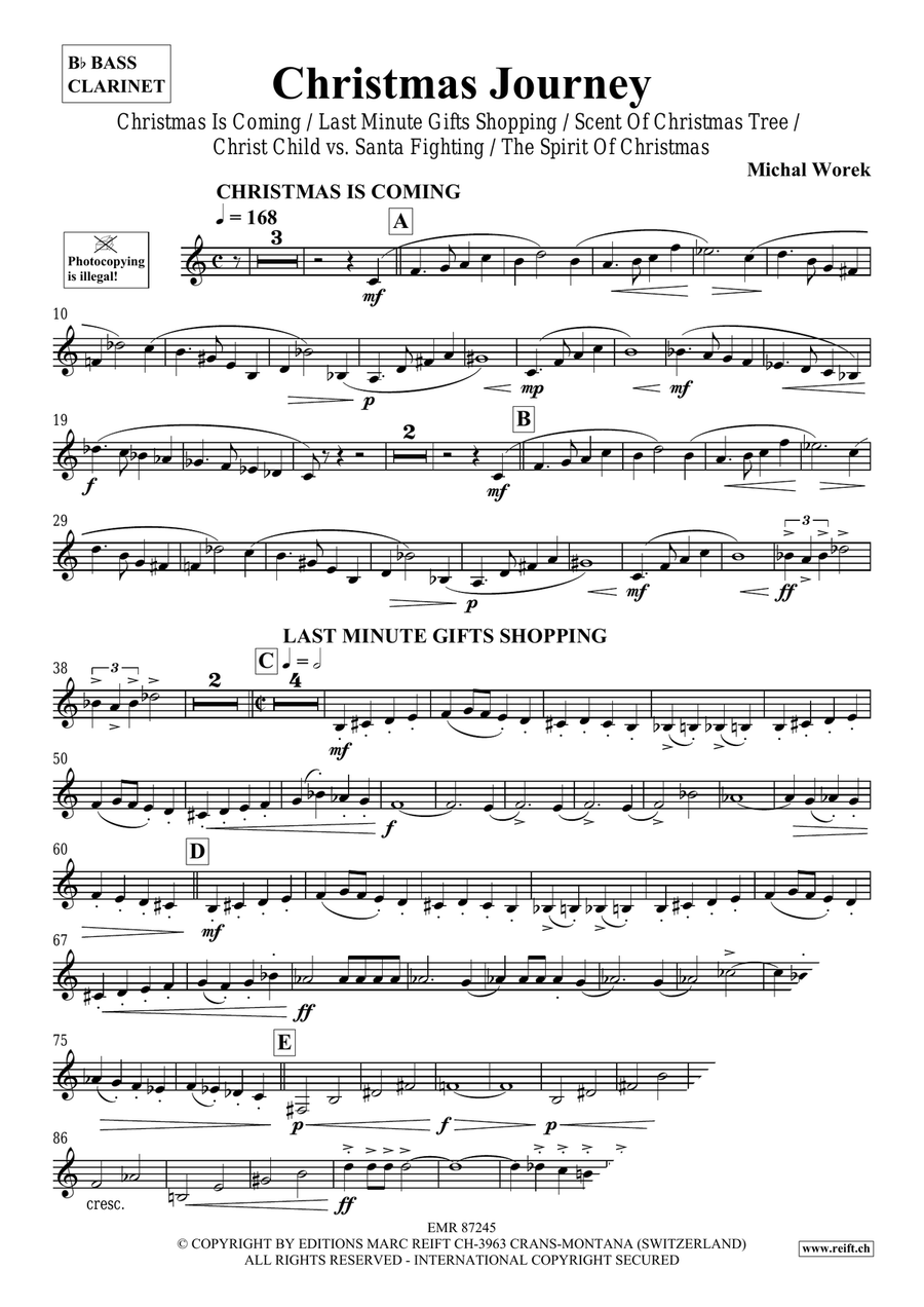 Christmas Journey Christmas Journey Bass Clarinet scores gallery preview page 4