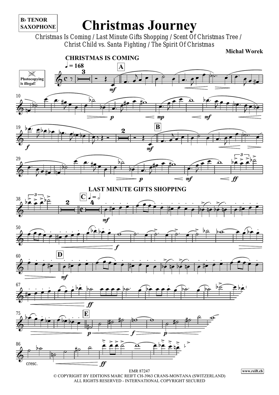 Christmas Journey Christmas Journey Tenor Saxophone scores gallery preview page 4