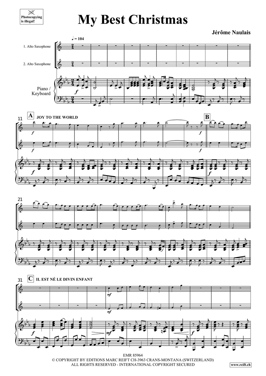 My Best Christmas My Best Christmas Alto Saxophone scores gallery preview page 4