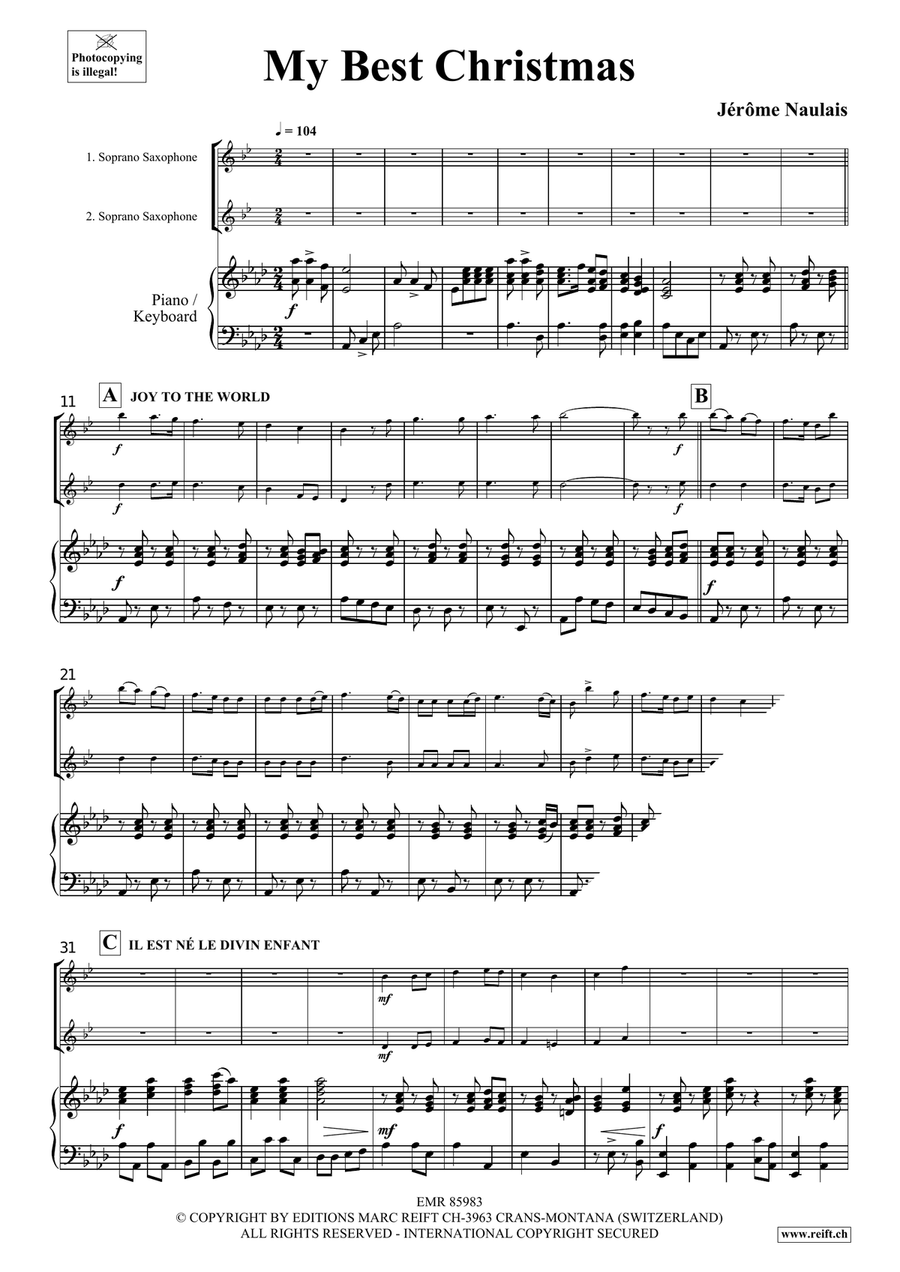 My Best Christmas My Best Christmas Soprano Saxophone scores gallery preview page 4