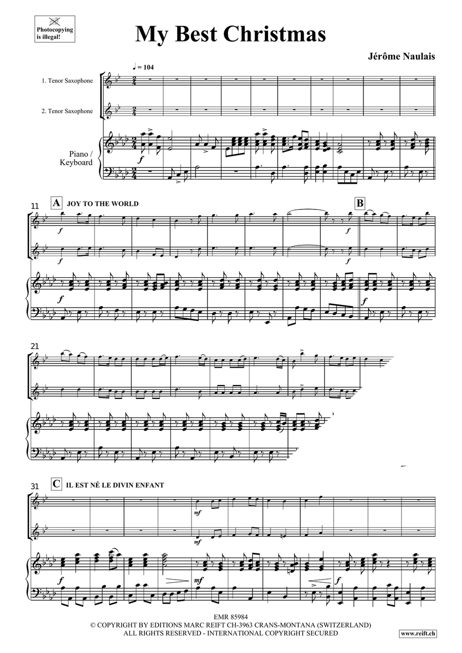 My Best Christmas My Best Christmas Tenor Saxophone scores gallery preview page 4