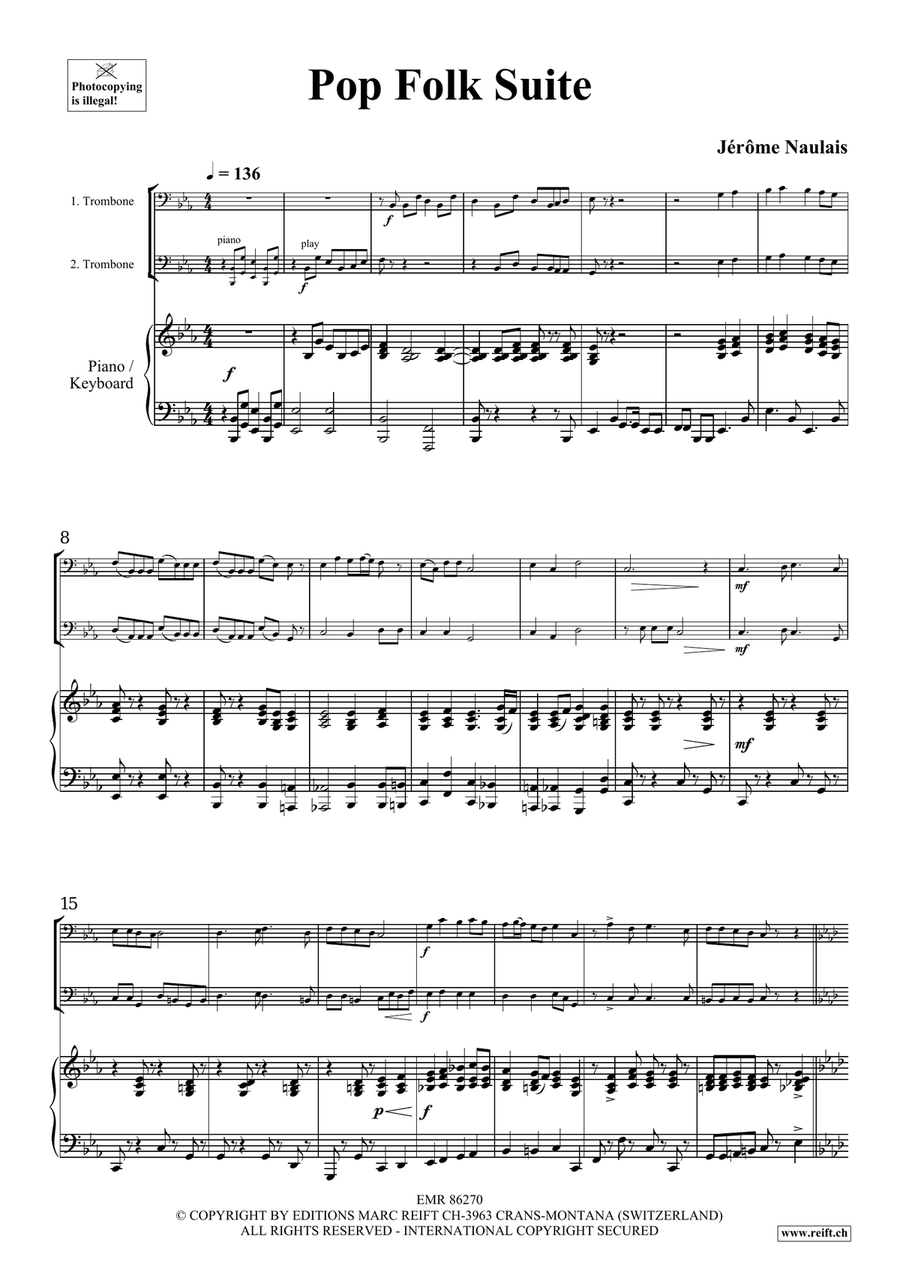 Pop Folk Suite Pop Folk Suite Trombone Duet scores gallery preview page 4
