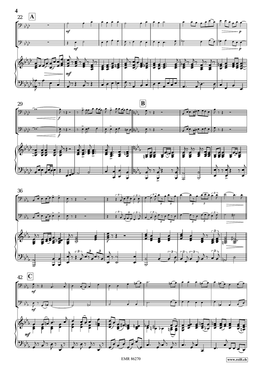 Pop Folk Suite Pop Folk Suite Trombone Duet scores gallery preview page 5
