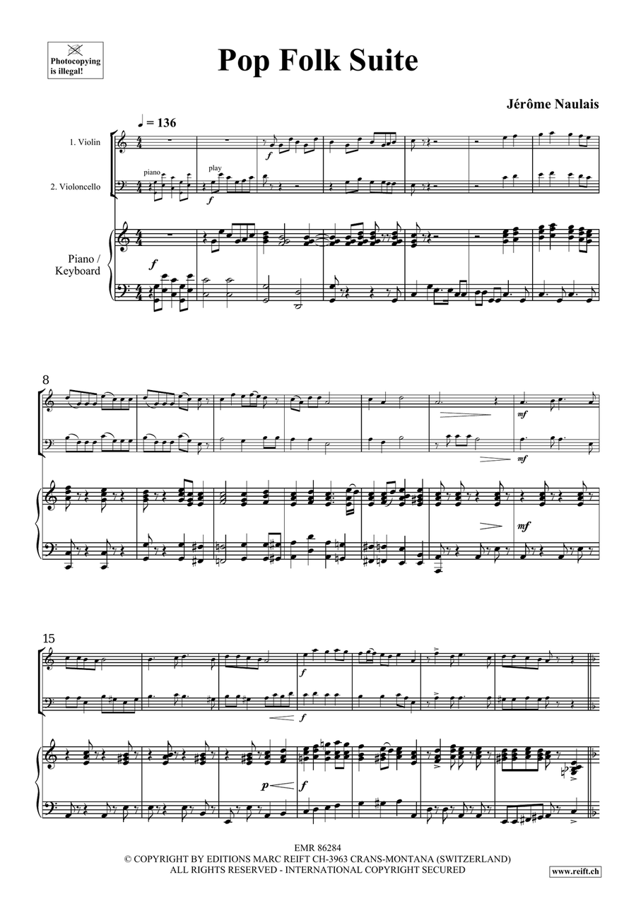 Pop Folk Suite Pop Folk Suite Piano Trio scores gallery preview page 4