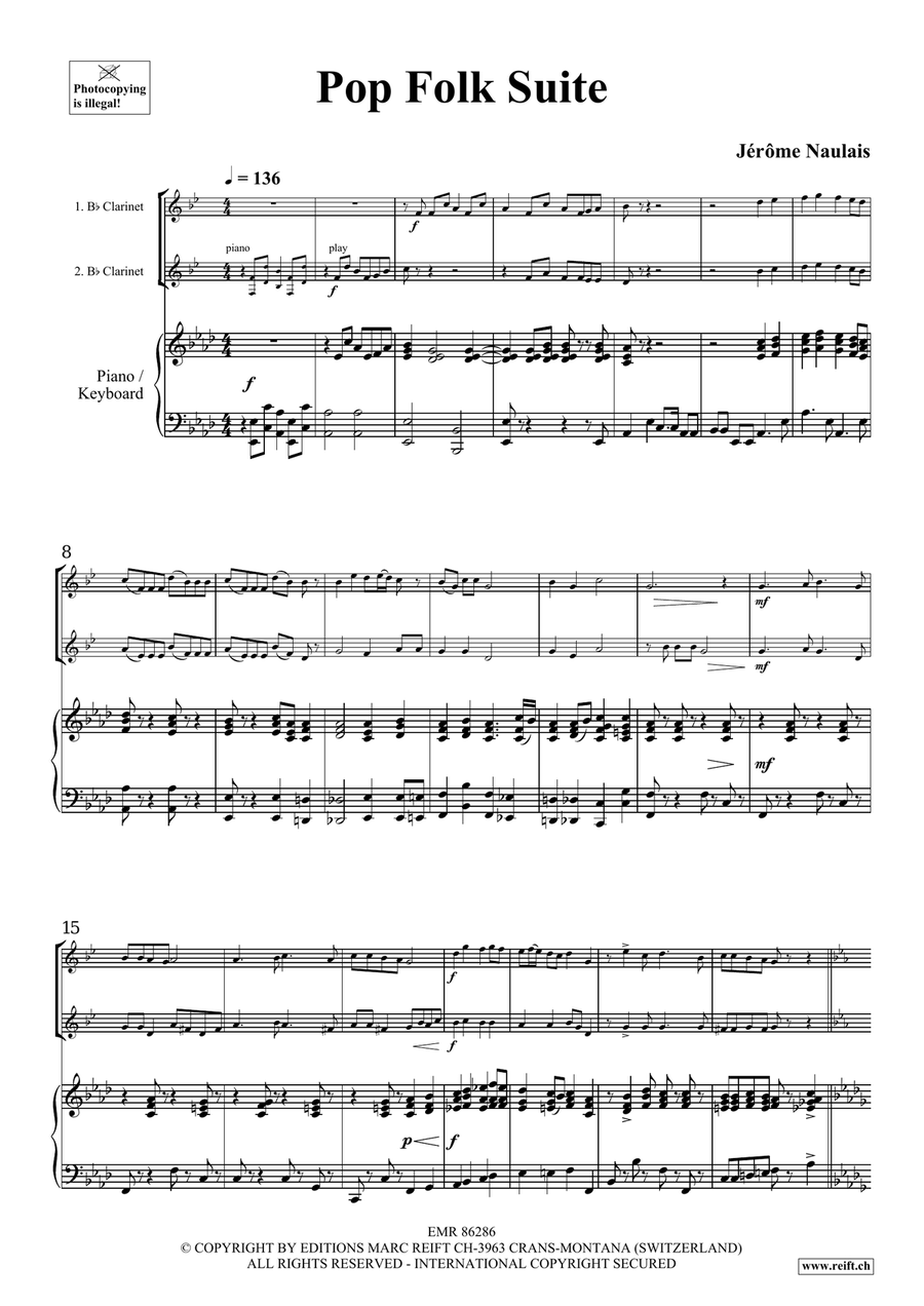 Pop Folk Suite Pop Folk Suite Clarinet Duet scores gallery preview page 4