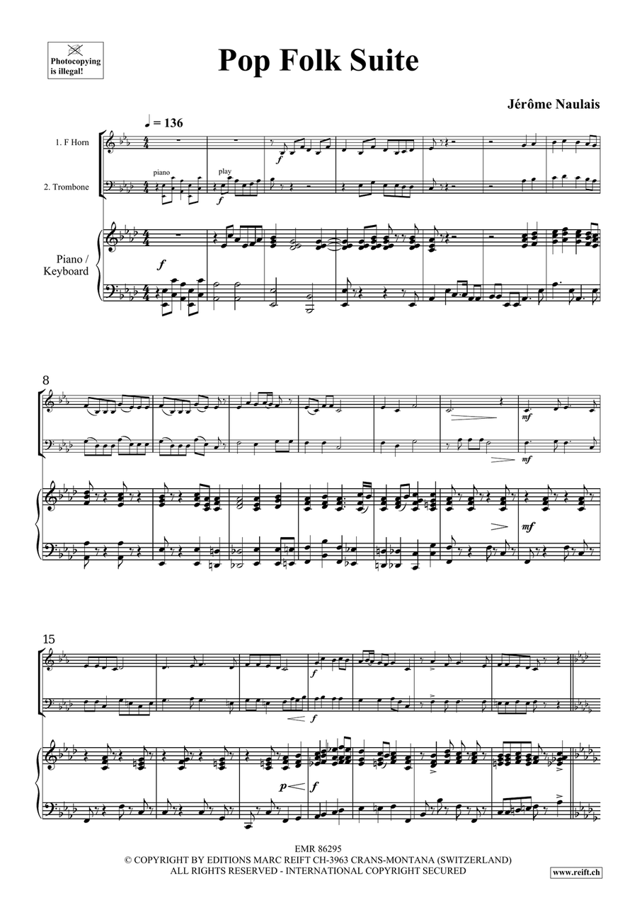 Pop Folk Suite Pop Folk Suite Horn scores gallery preview page 4