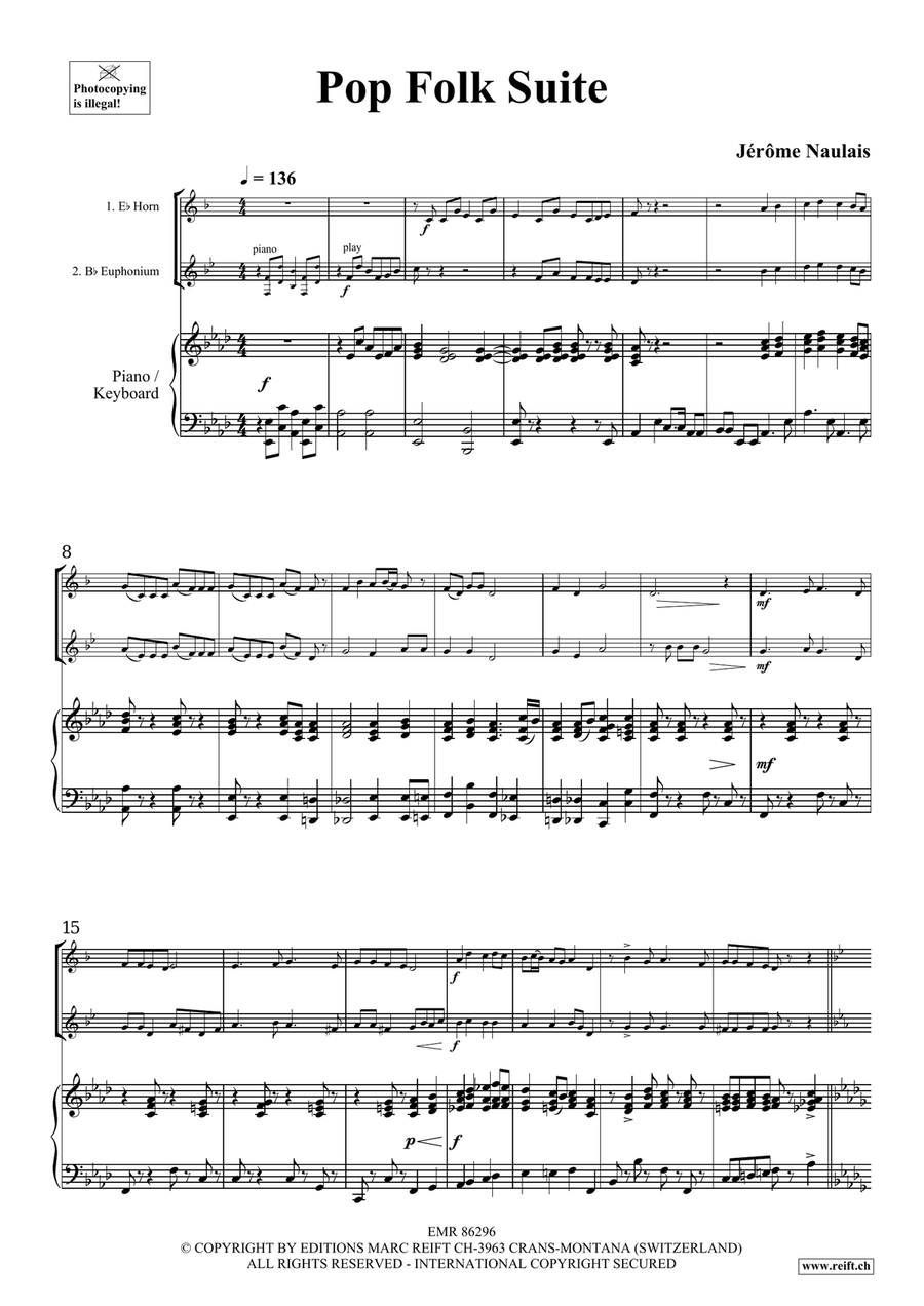 Pop Folk Suite Pop Folk Suite Euphonium scores gallery preview page 4