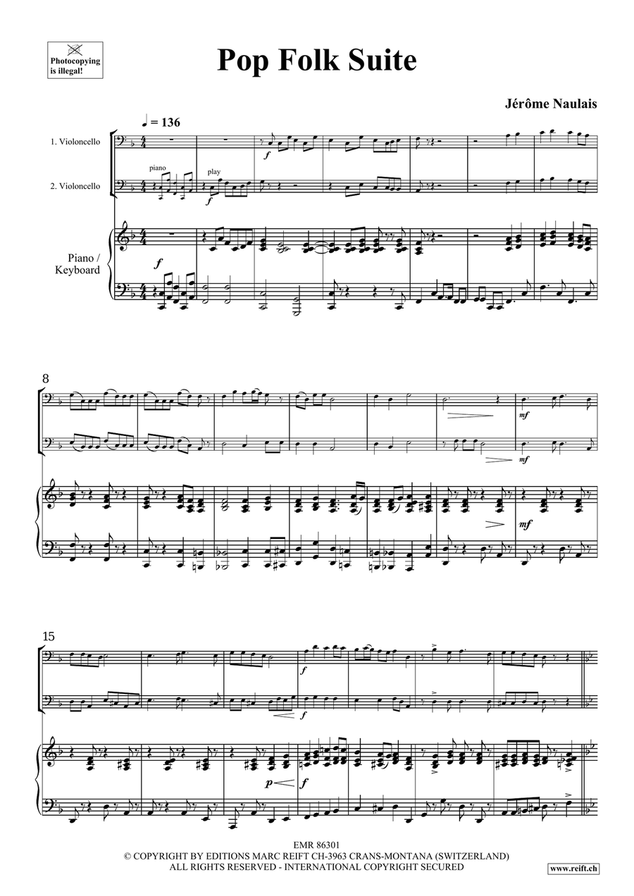 Pop Folk Suite Pop Folk Suite Cello scores gallery preview page 4