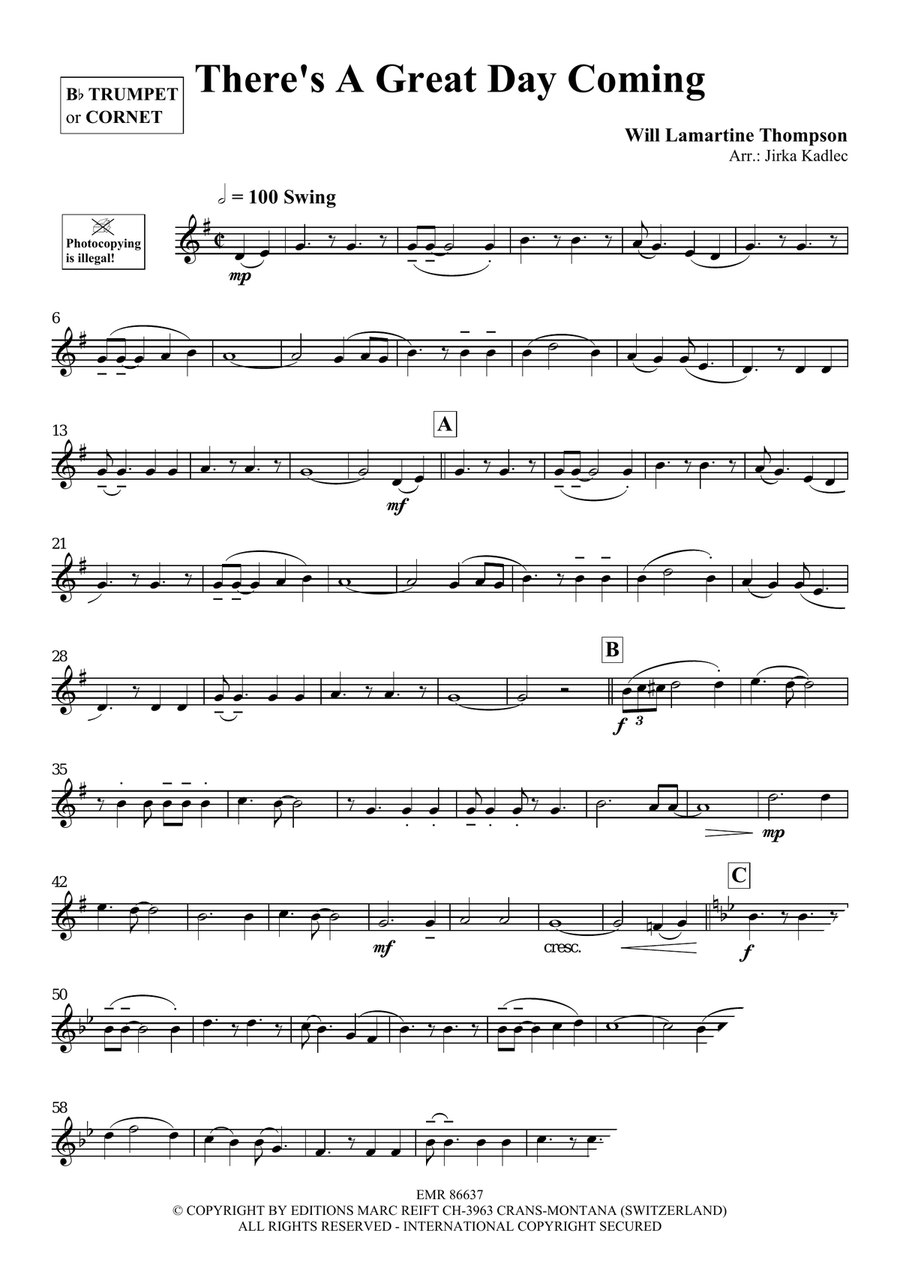 There's A Great Day Coming Cornet scores gallery preview page 3