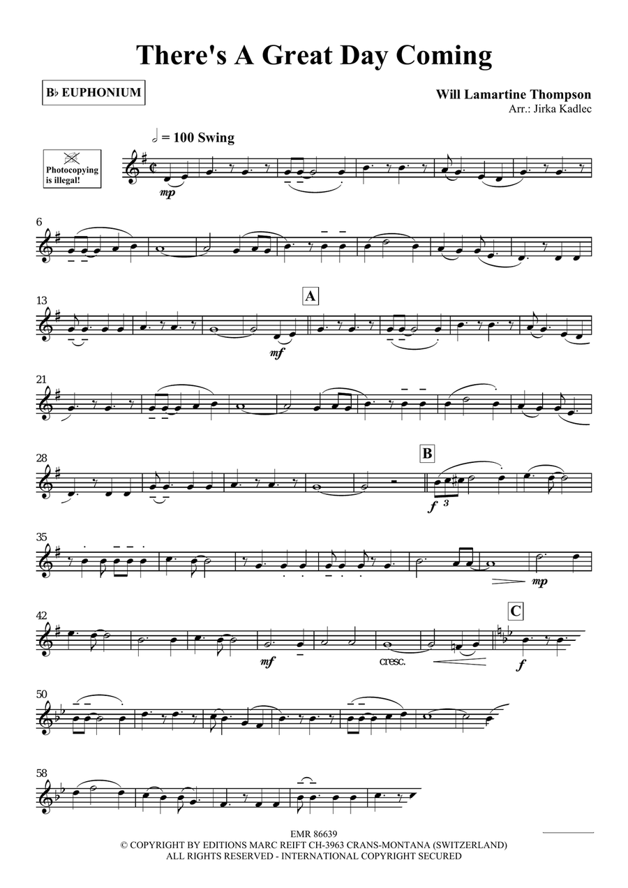 There's A Great Day Coming Euphonium scores gallery preview page 3