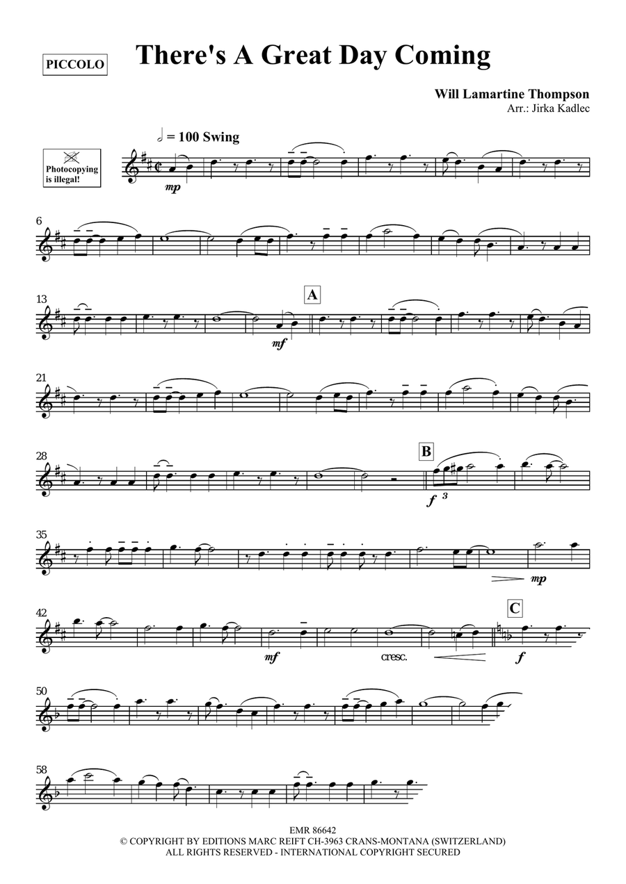 There's A Great Day Coming Piccolo scores gallery preview page 3