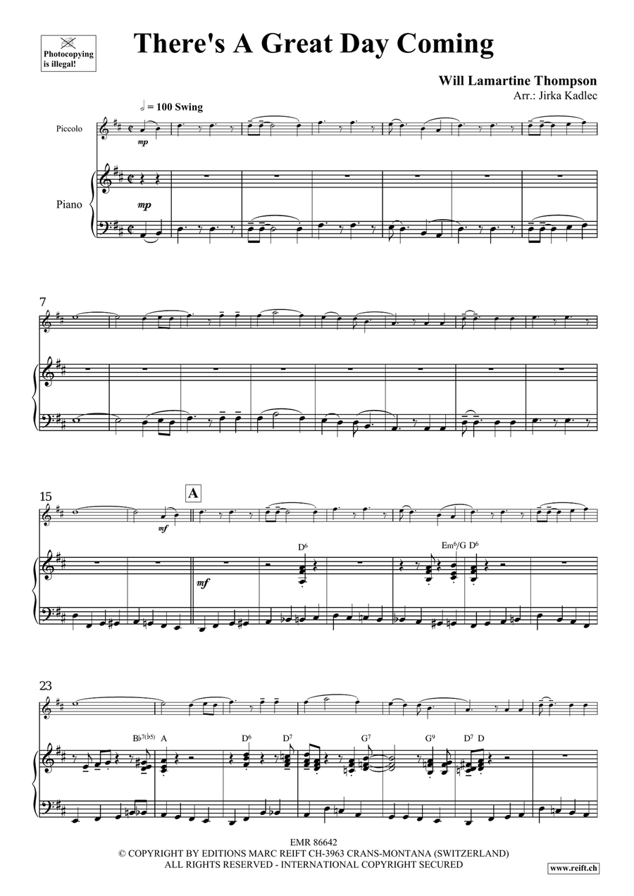 There's A Great Day Coming Piccolo scores gallery preview page 4
