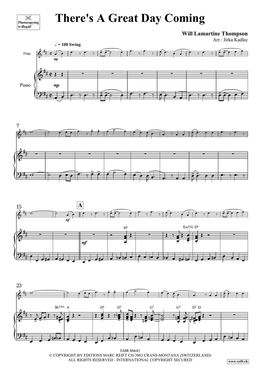 There's A Great Day Coming Flute Solo scores gallery preview page 4