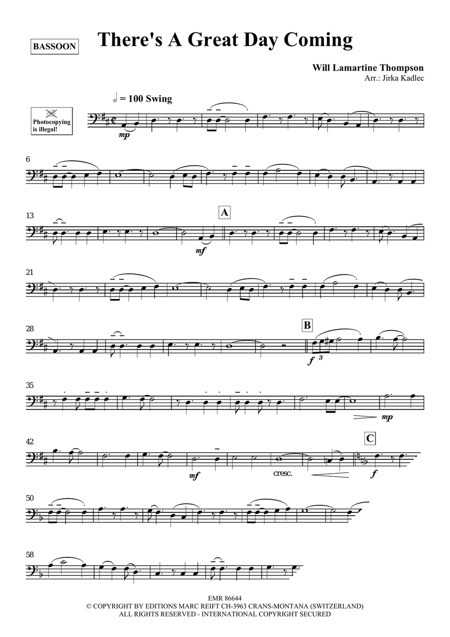 There's A Great Day Coming Bassoon Solo scores gallery preview page 3