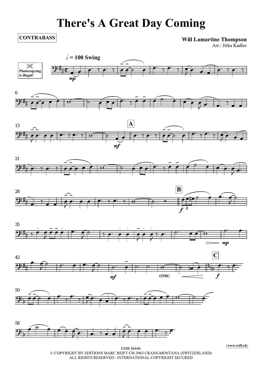 There's A Great Day Coming Double Bass scores gallery preview page 3