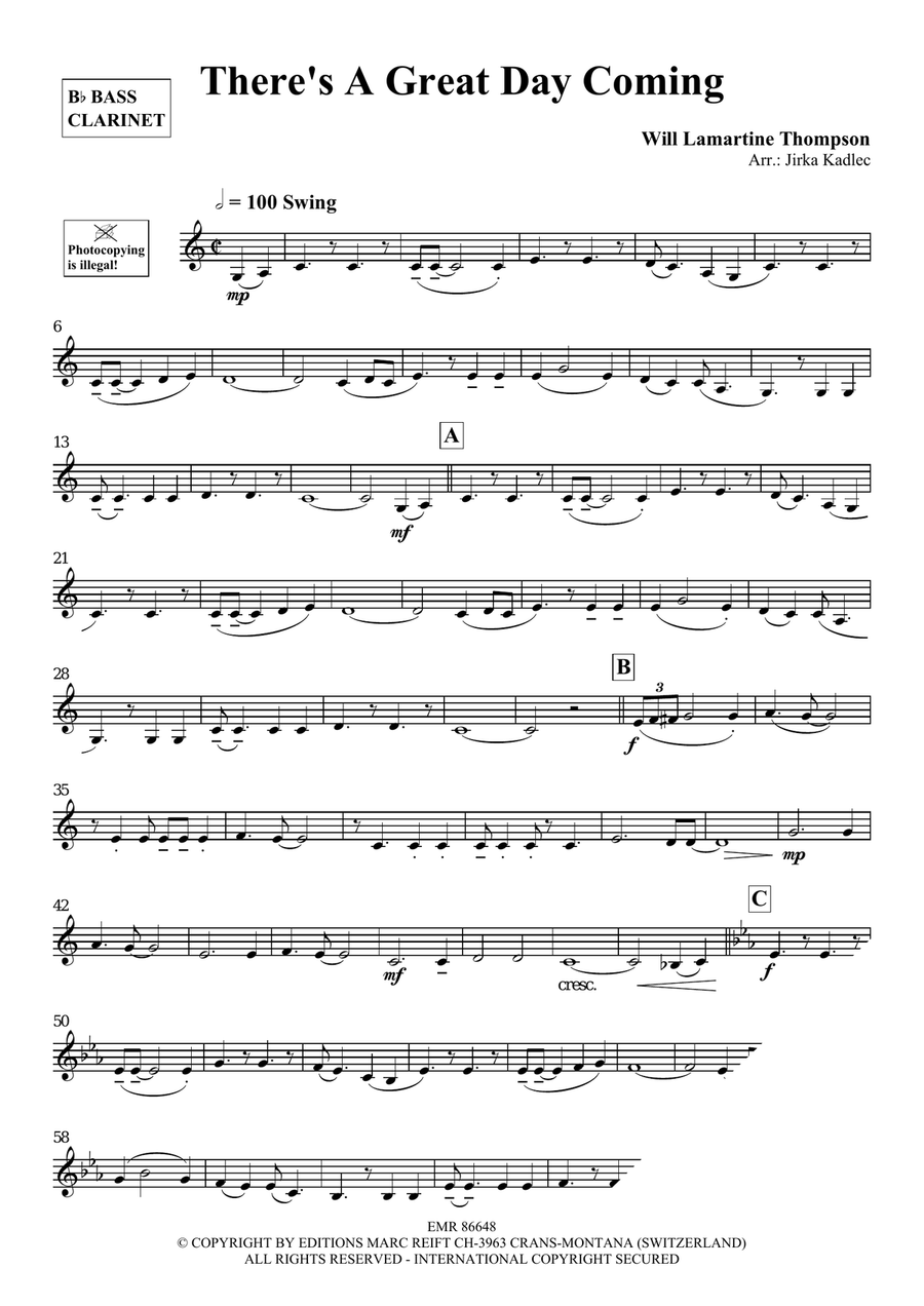 There's A Great Day Coming Bass Clarinet scores gallery preview page 3