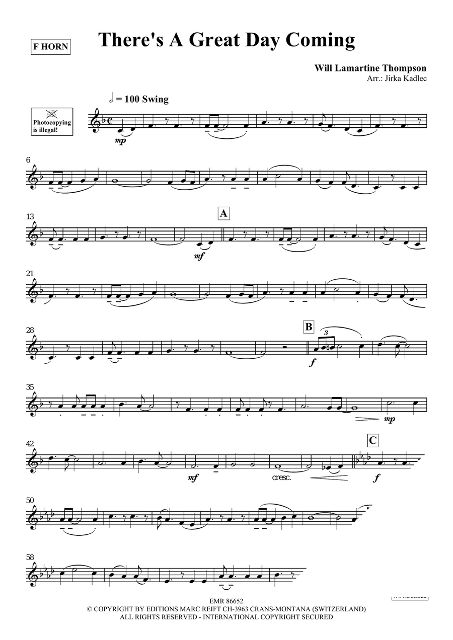 There's A Great Day Coming Horn scores gallery preview page 3