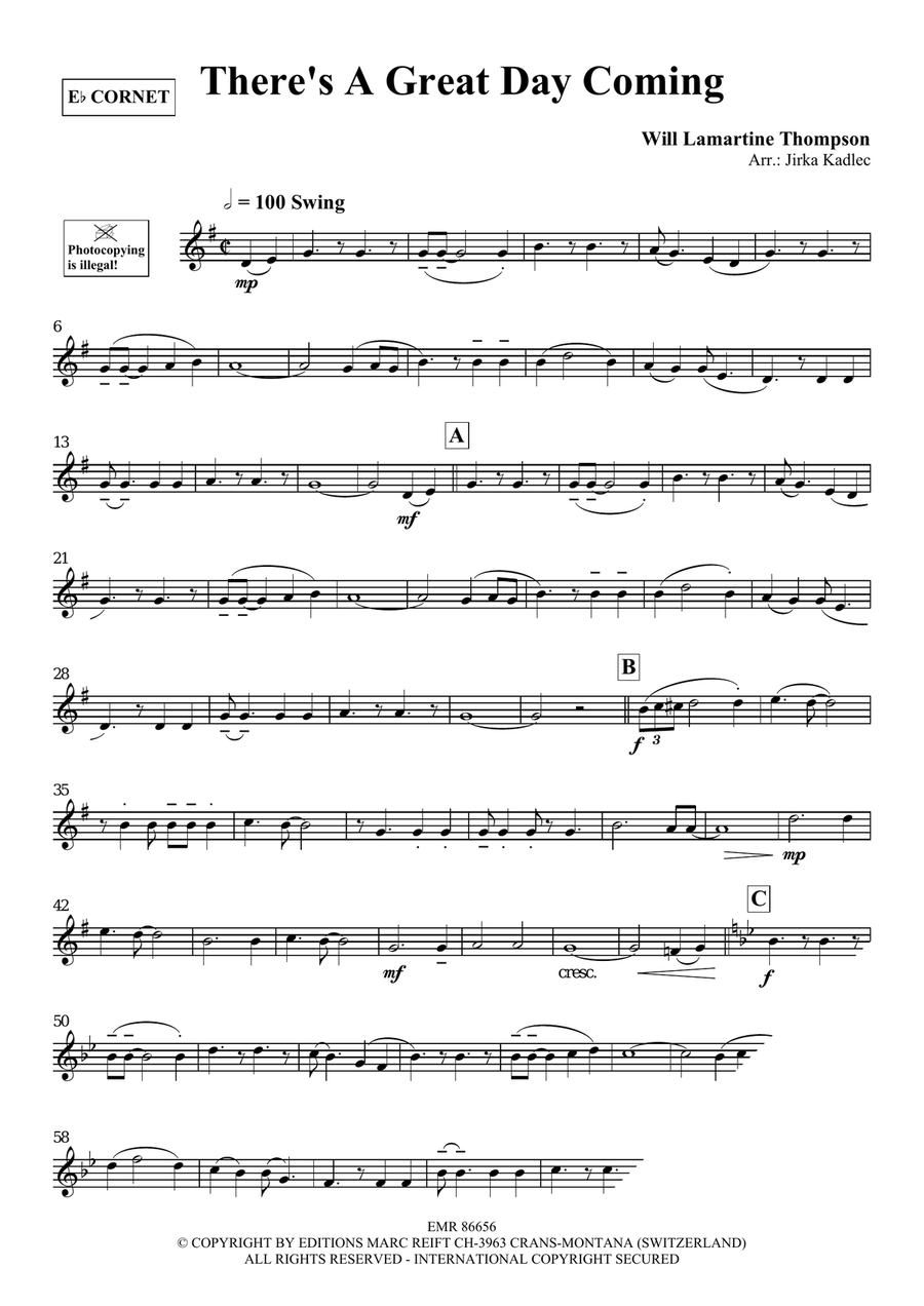 There's A Great Day Coming Cornet scores gallery preview page 3