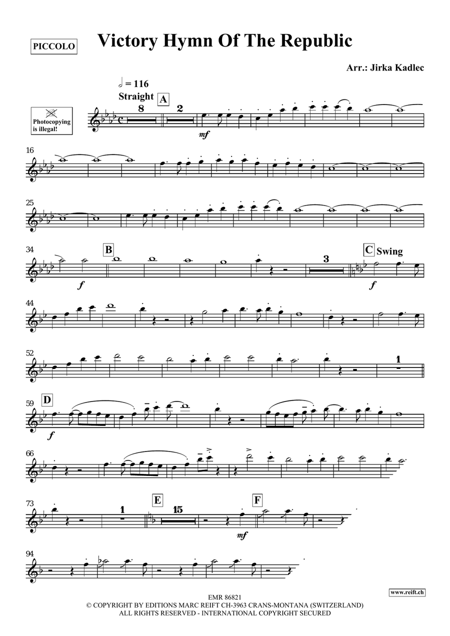 Victory Hymn Of The Republic Piccolo scores gallery preview page 3