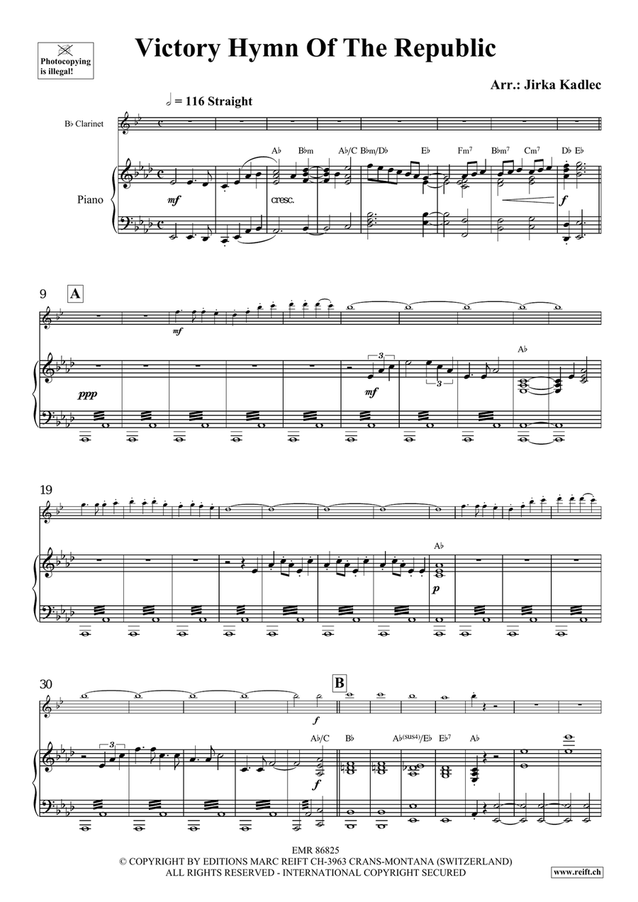 Victory Hymn Of The Republic Clarinet Solo scores gallery preview page 4