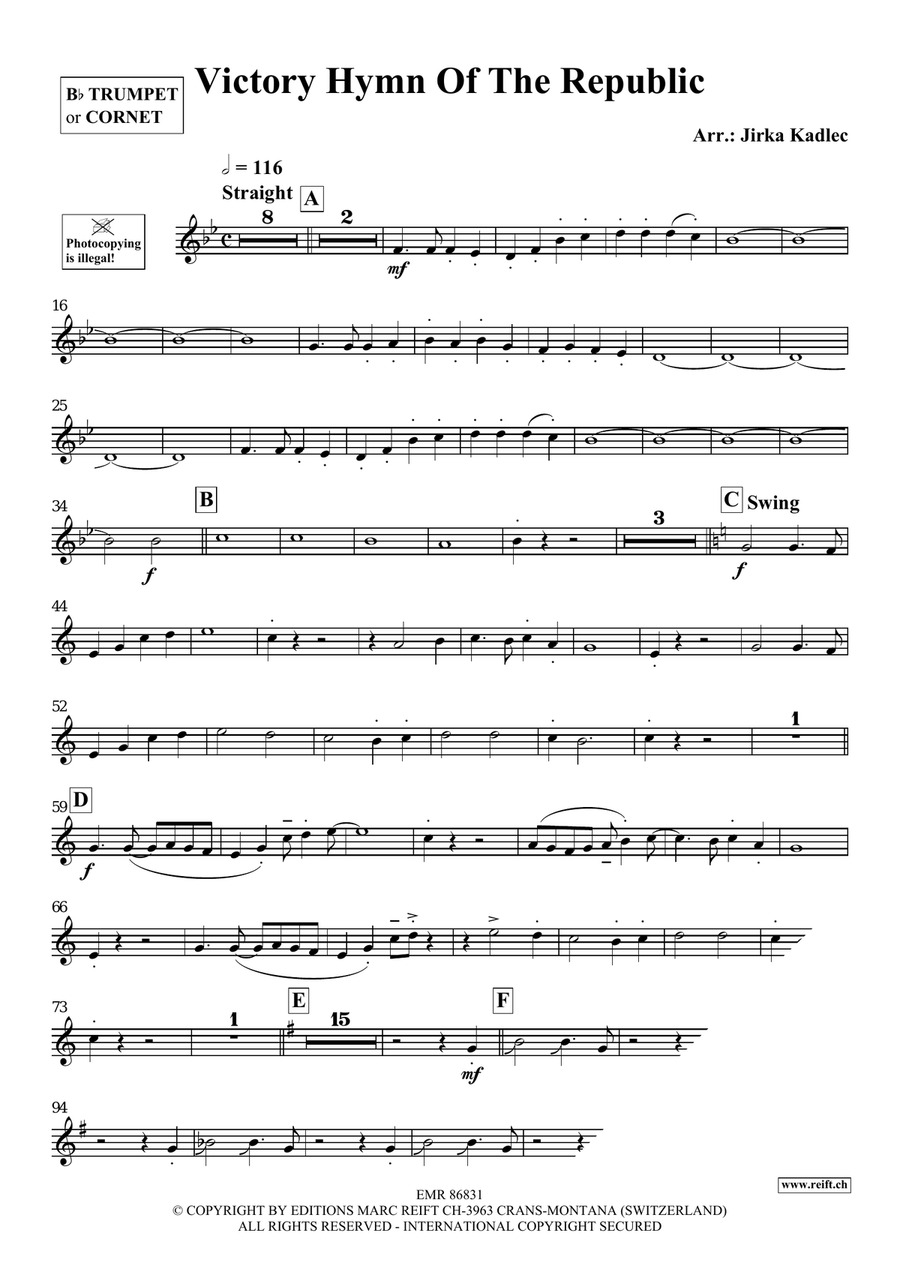 Victory Hymn Of The Republic Cornet scores gallery preview page 3