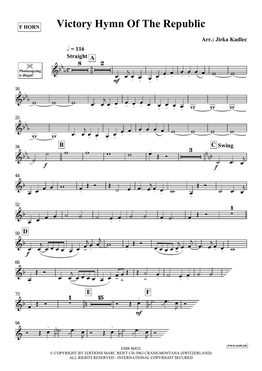 Victory Hymn Of The Republic Horn scores gallery preview page 3