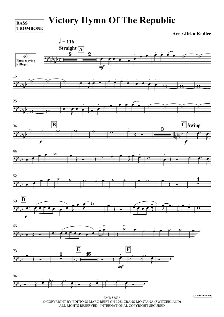 Victory Hymn Of The Republic Bass Trombone scores gallery preview page 3
