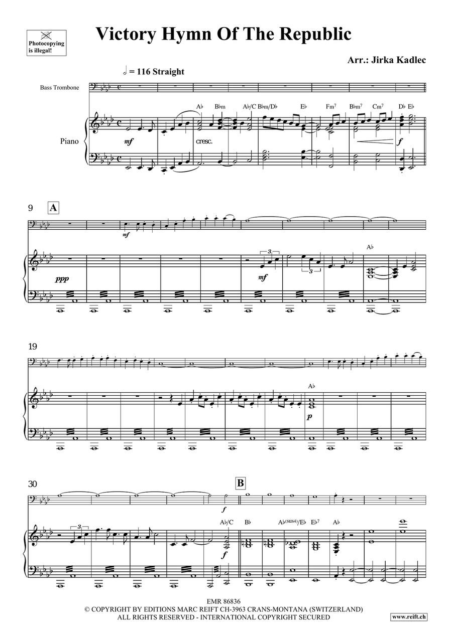 Victory Hymn Of The Republic Bass Trombone scores gallery preview page 4