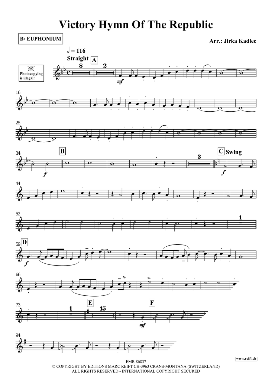 Victory Hymn Of The Republic Euphonium scores gallery preview page 3