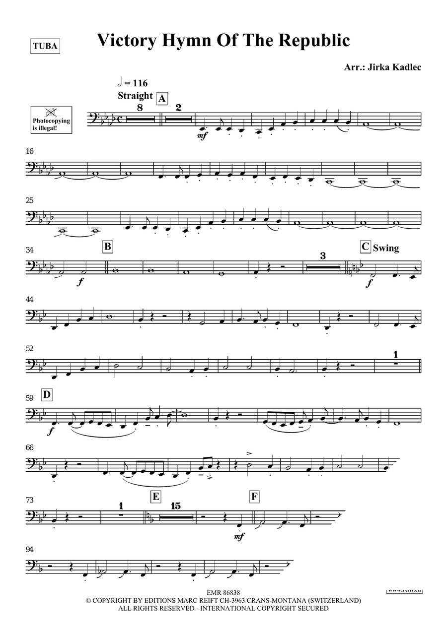 Victory Hymn Of The Republic Tuba scores gallery preview page 3