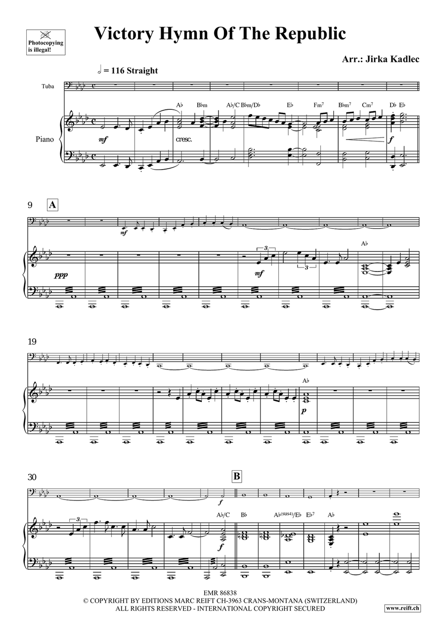 Victory Hymn Of The Republic Tuba scores gallery preview page 4
