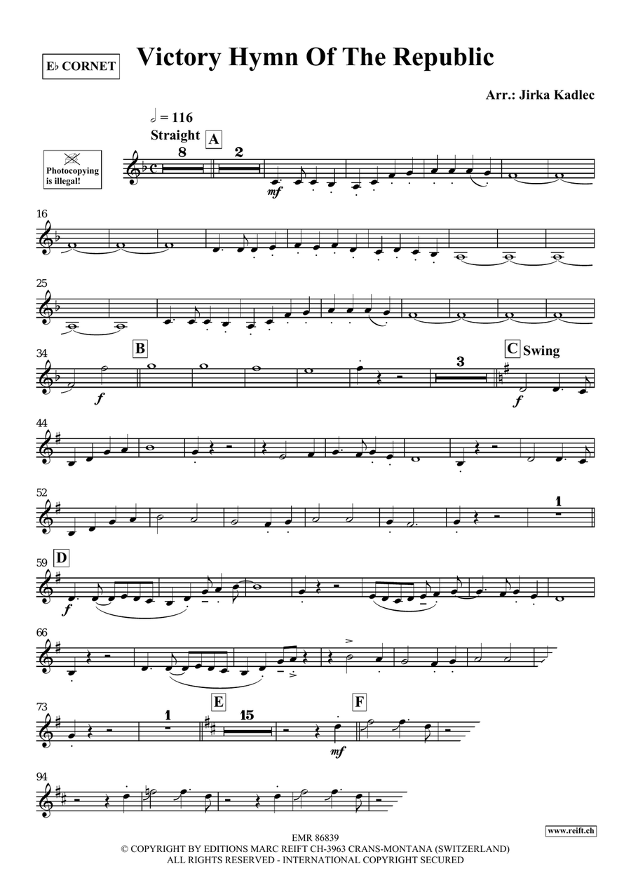 Victory Hymn Of The Republic Cornet scores gallery preview page 3