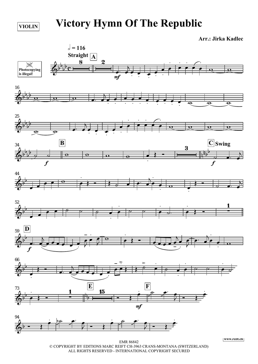 Victory Hymn Of The Republic Violin Solo scores gallery preview page 3
