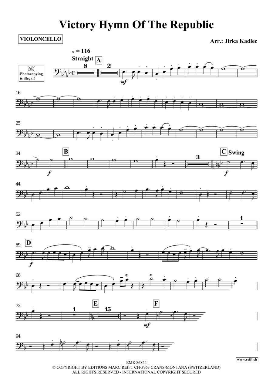 Victory Hymn Of The Republic Piano Accompaniment scores gallery preview page 3