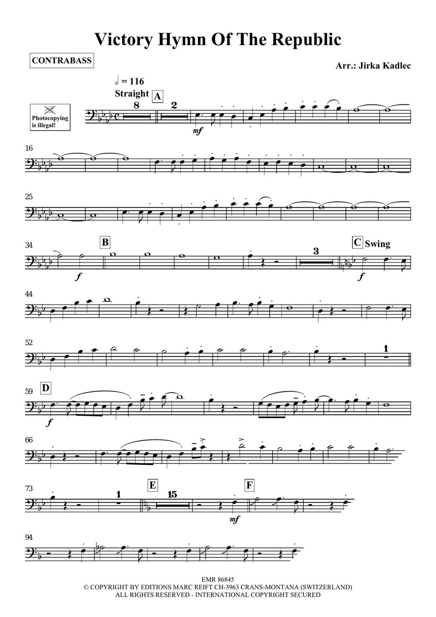 Victory Hymn Of The Republic Double Bass scores gallery preview page 3