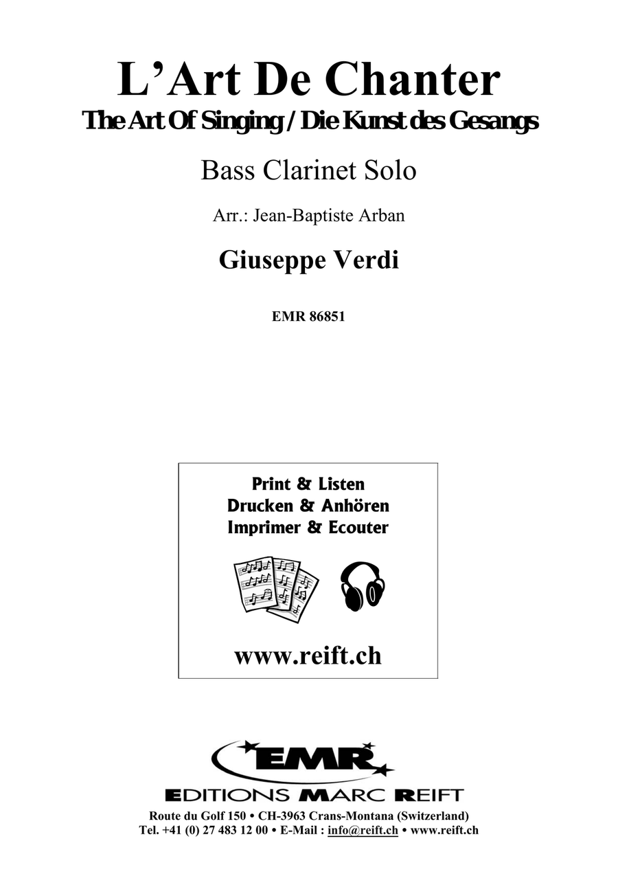 L' Art De Chanter L' Art De Chanter Bass Clarinet scores gallery preview page 2