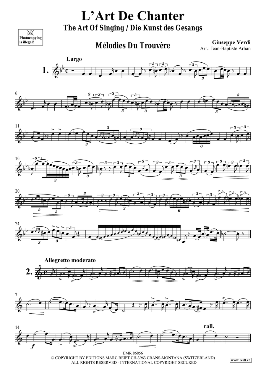 L' Art De Chanter L' Art De Chanter Cornet scores gallery preview page 3