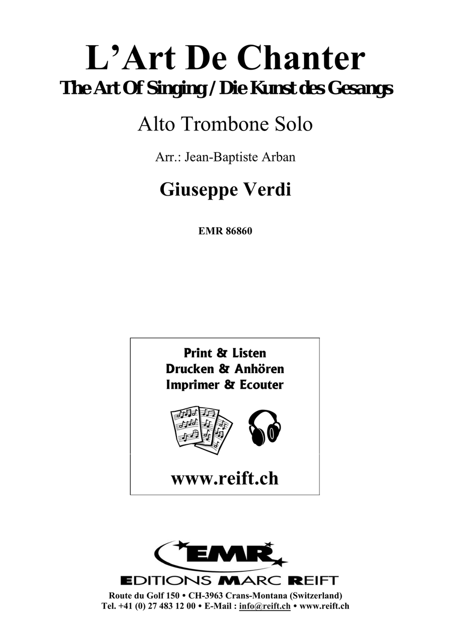 L' Art De Chanter L' Art De Chanter Trombone Solo scores gallery preview page 2