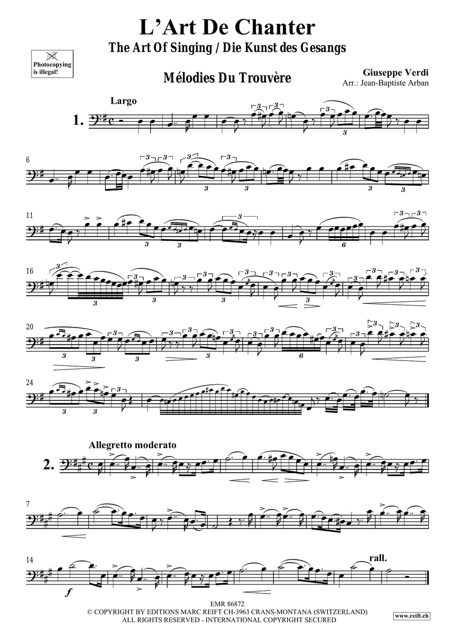 L' Art De Chanter L' Art De Chanter Cello Solo scores gallery preview page 3