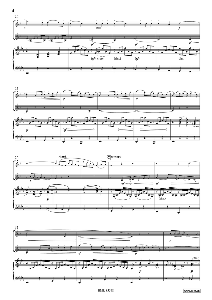 Concertpiece No. 1 by Felix Bartholdy Mendelssohn Trumpet Duet - Sheet Music page 4